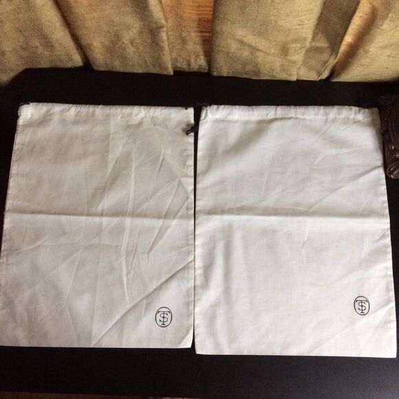 NWOT 2 Tabitha Simmons Cotton Drawstring Dust Bags - Picture 1 of 8